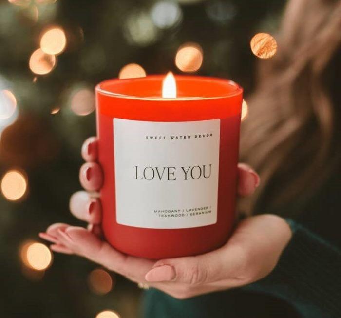 Love You 15 oz Soy Candle BagMYGift