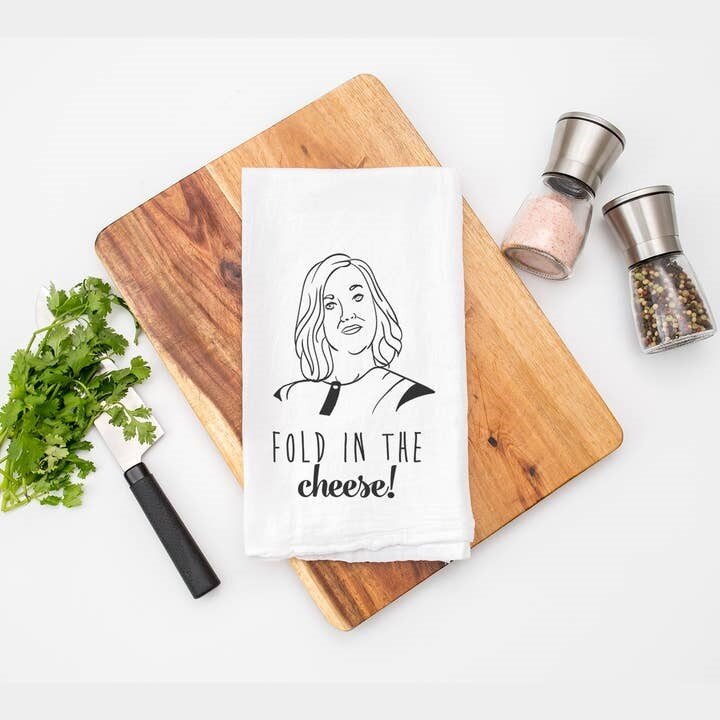 Moira Rose – Fold in the Cheese Kitchen Tea Towel, BarMyGfit