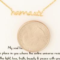 Namaste Handwritten Charm Necklace - Image 2