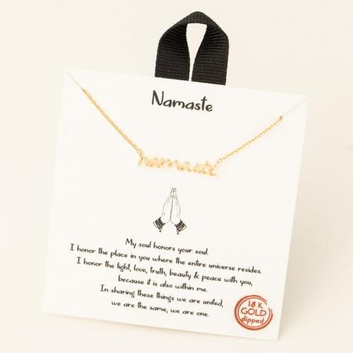 Namaste Handwritten Charm Necklace, BagMYGift