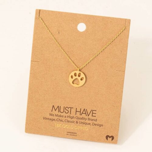 Paw Print Pendant Necklace, BagMyGift