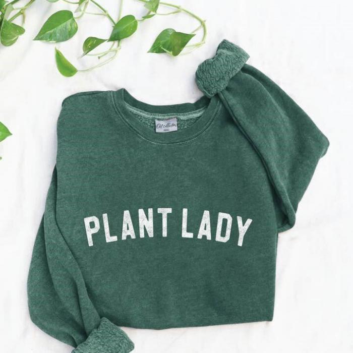 Plant Lady Mineral Graphic Sweatshirt, BagMyGift