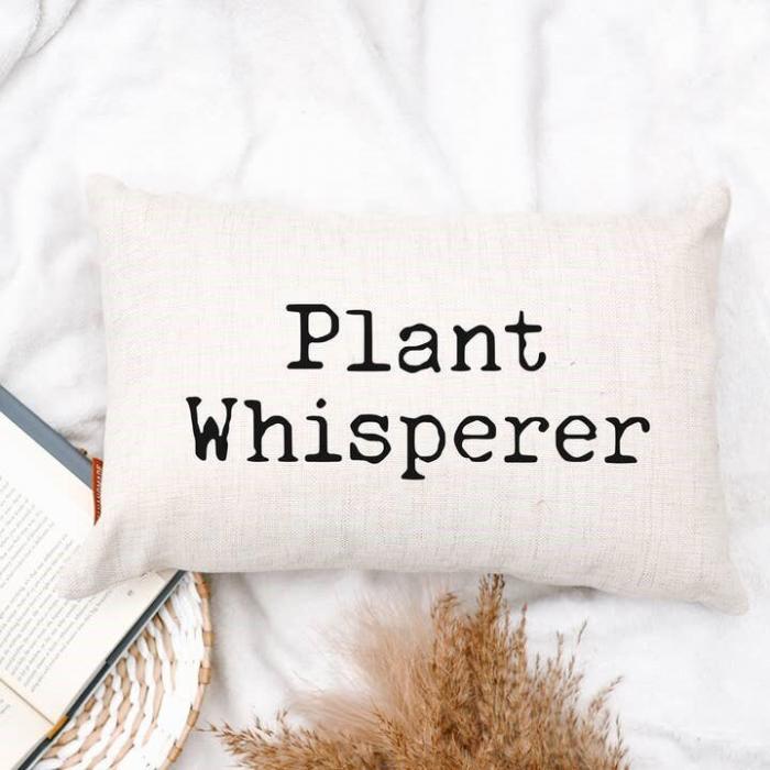 Plant Whisperer Lumbar Throw Pillow