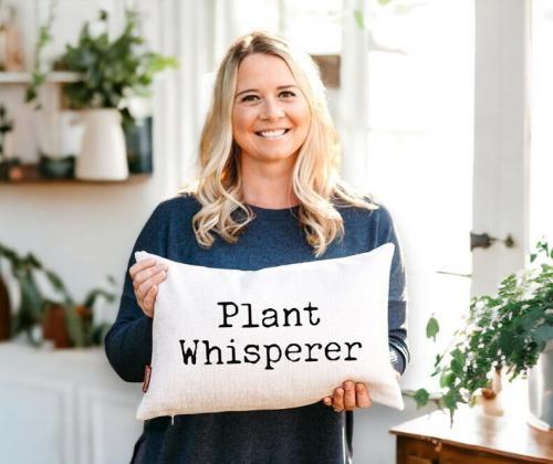 Plant Whisperer Lumbar Throw Pillow