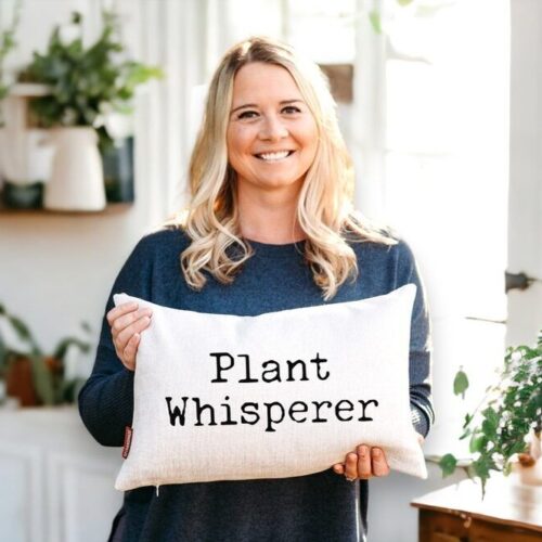 Plant Whisperer Lumbar Throw Pillow