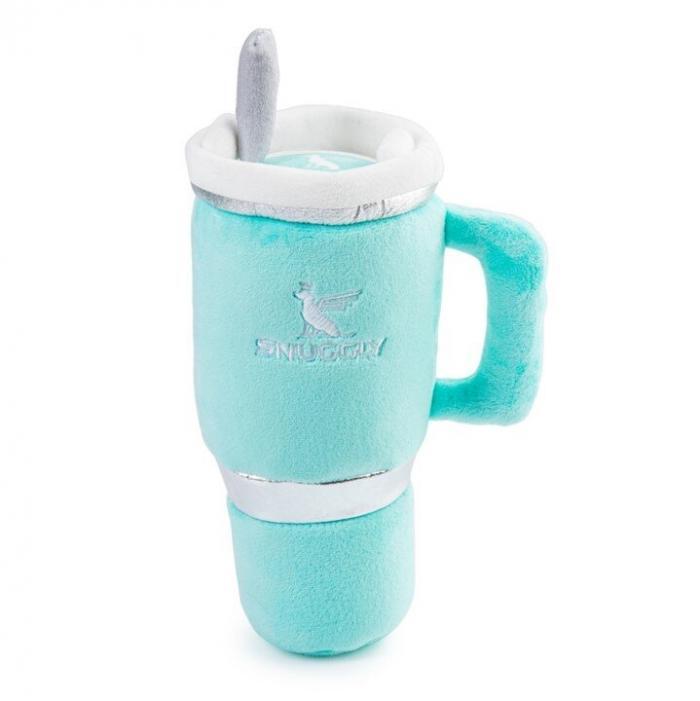 Snuggly Cup Teal Dog Toy