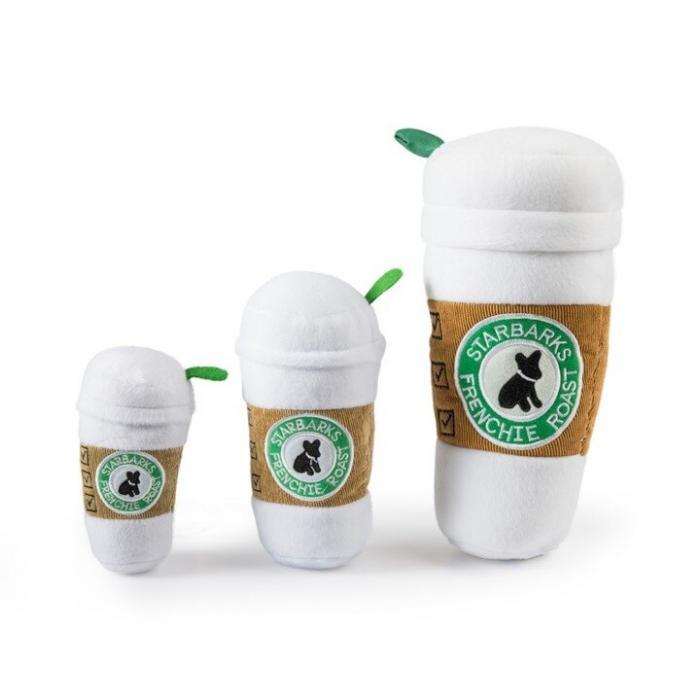 Starbarks Coffee Cup w/ Lid Squeaker Dog Toy, BagMYGift