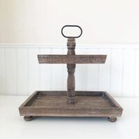 Tiered Tray – Antique Finish Rectangle BagMyGift