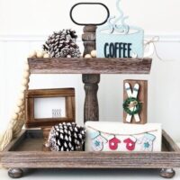 Tiered Tray – Antique Finish Rectangle BagMyGift
