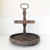 Tiered Tray – Antique Finish Round, BagMYGift