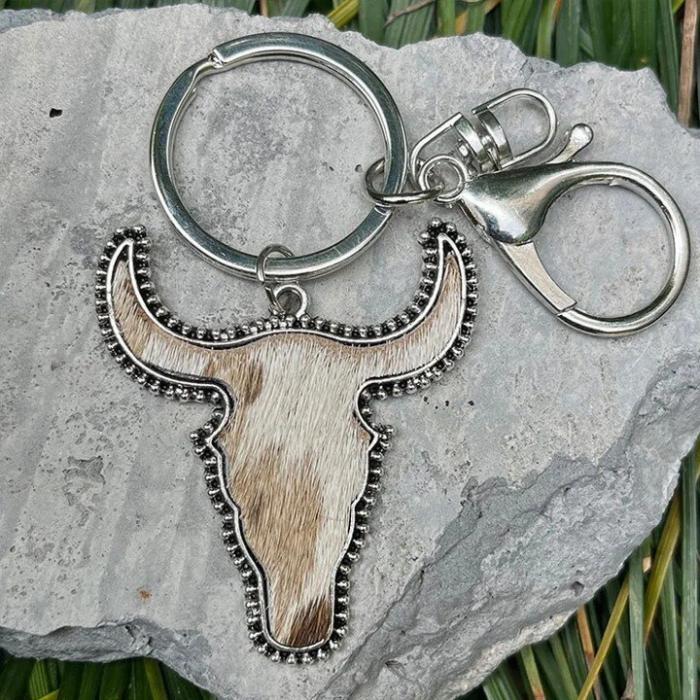 Western Bull Cowboy Country Keychain, BagMYGift