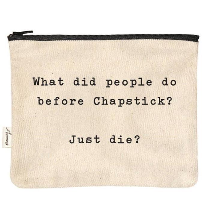 What did People do before Chapstick? Zipper Pouch, BagMyGift