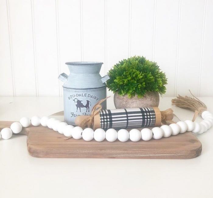 Wood Bead Garlands - Tiered Tray Decor,, BagMyGift