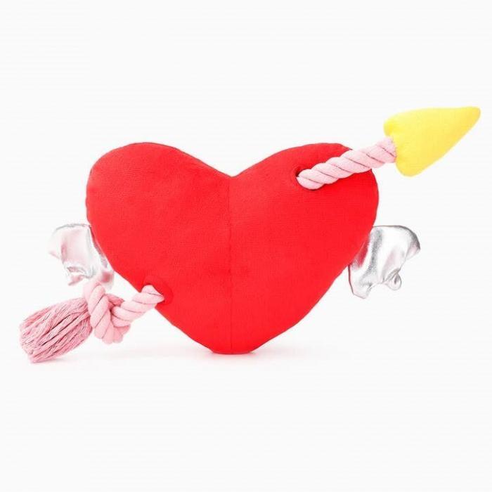 Woof Love Heart & Arrow Dog Plush Toy, BagMYGift