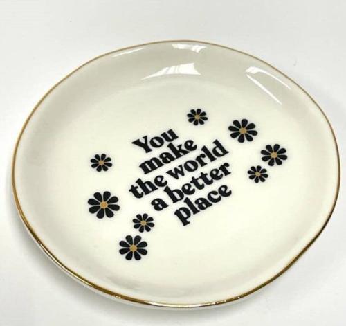 You Make the World a Better Place Round Ring Tray, BagMyGift