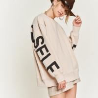 Be Yourself Love Yourself Printed Oversized Sweatshirt - Image 3