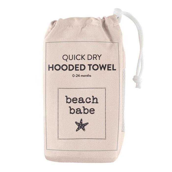 Quick Dry Baby Beach Towel with Hood - Beach Babe - Image 3