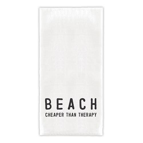 Face To Face Tea Towel - Beach Is Cheaper, BagMYGift