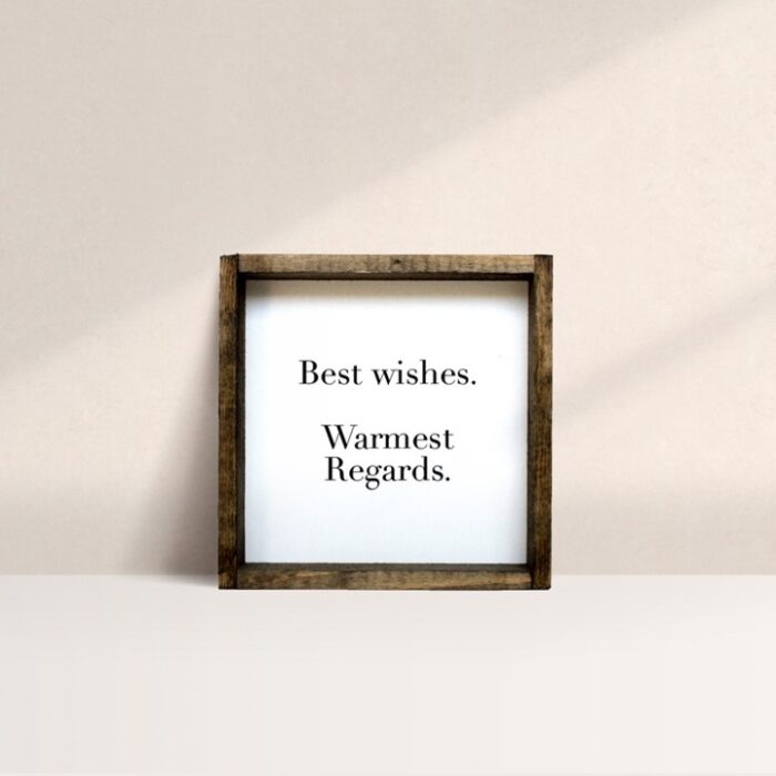 Best Wishes, Warmest Regards Schitt's Creek Wood Sign - Image 2