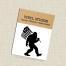 Bigfoot American Flag Vinyl Sticker - Black, BagMYGift