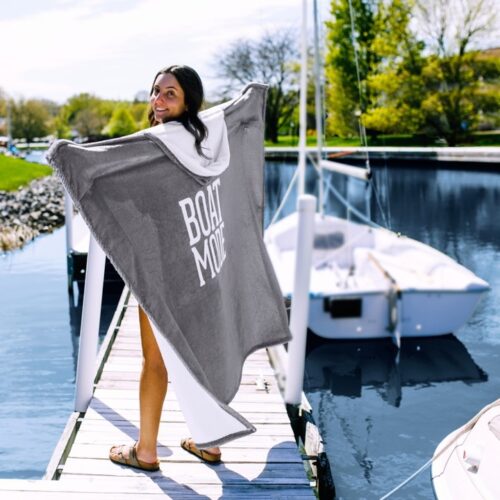 Boat Mode - 50" X 60" Royal Plush Hooded Blanket