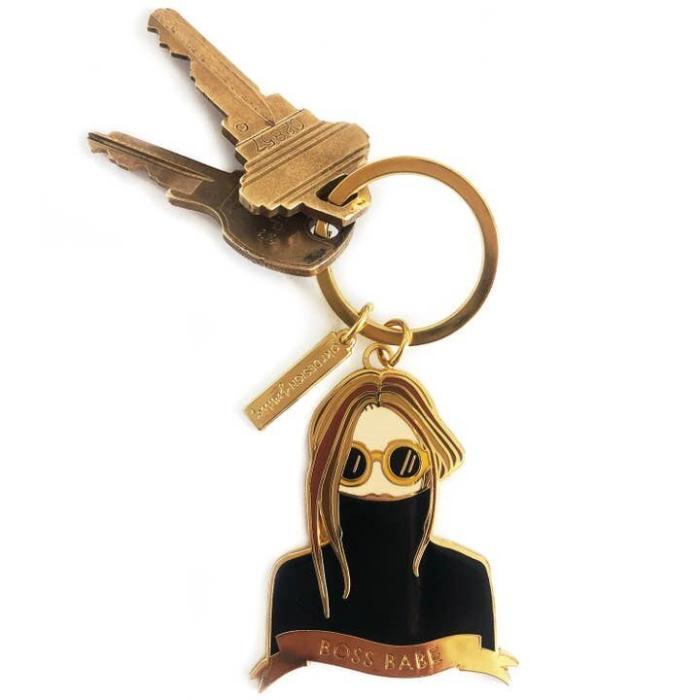 Boss Babe Fashion Girl Keychain - Image 2