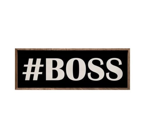 #Boss Wooden Sign, BagMYGift