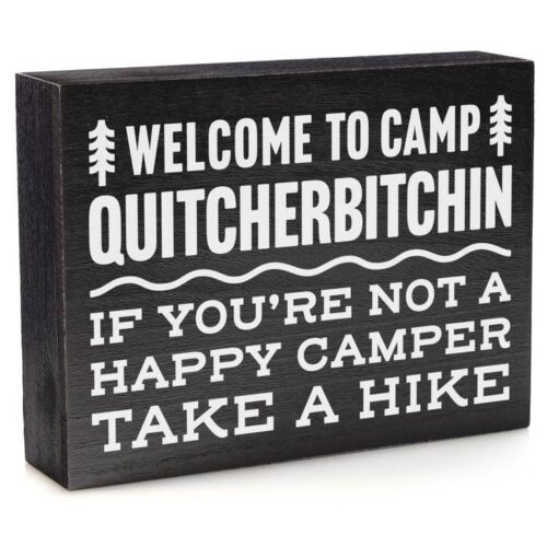 Welcome to Camp, Wood Sign