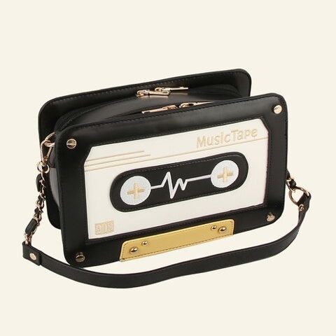 Retro Cassette Tape Crossbody Bag, BagMYGift