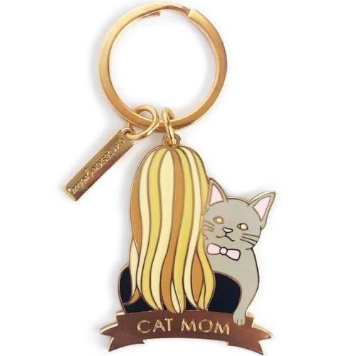 Cat Mom Enamel Keychains, BagMYGift