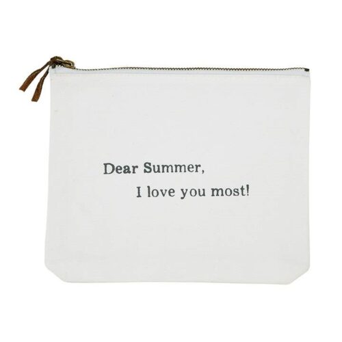 Face To Face Canvas Zip Pouch - Dear Summer, I Love You