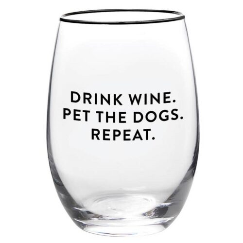 Wine Glass - Wine. Dogs. Repeat., BagMYGift