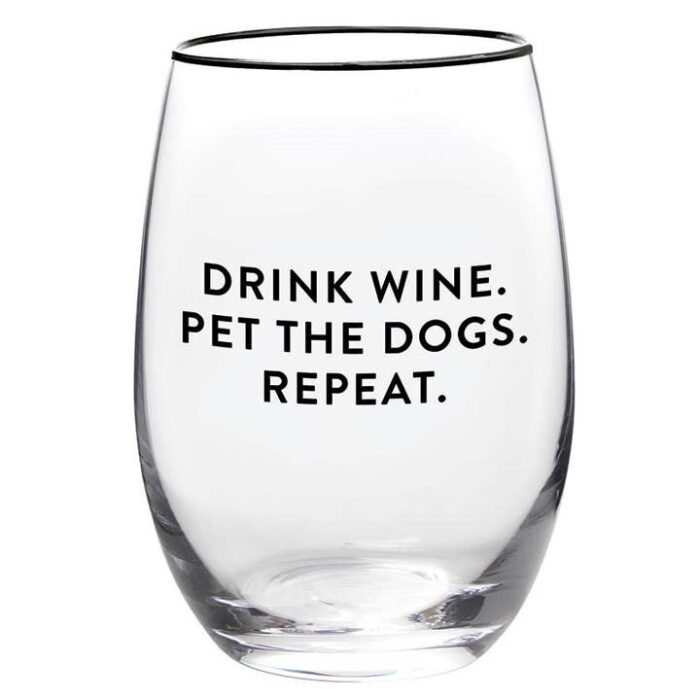 Wine Glass - Wine. Dogs. Repeat., BagMYGift