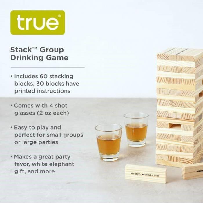 Stack™ Block Stacking Party Drinking Game w/ Shot Glasses - Image 3