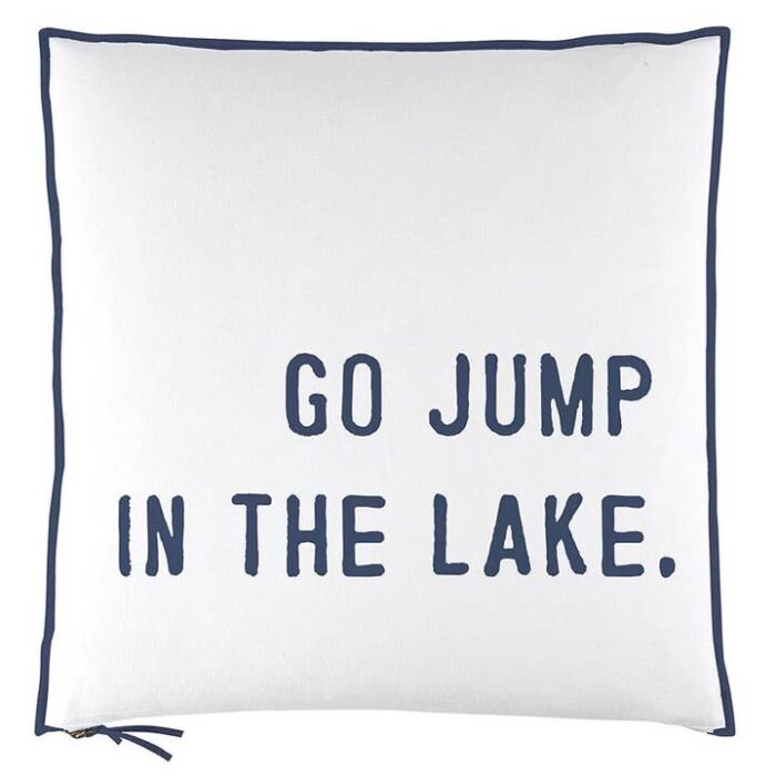 Face To Face Euro Pillow - Jump in the Lake