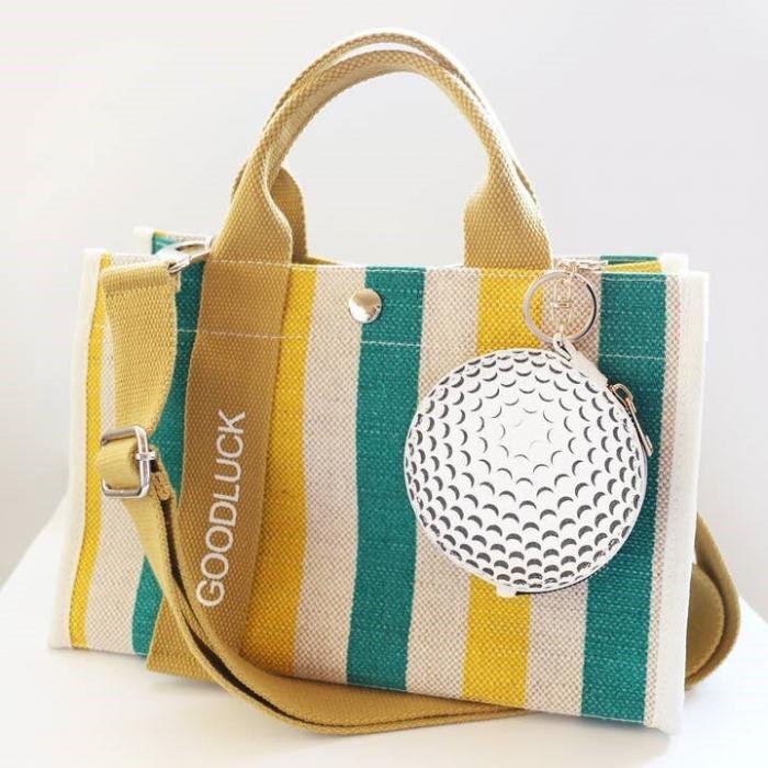 Golf Ball Keychain Bag Charm Zip Pouch - Image 2