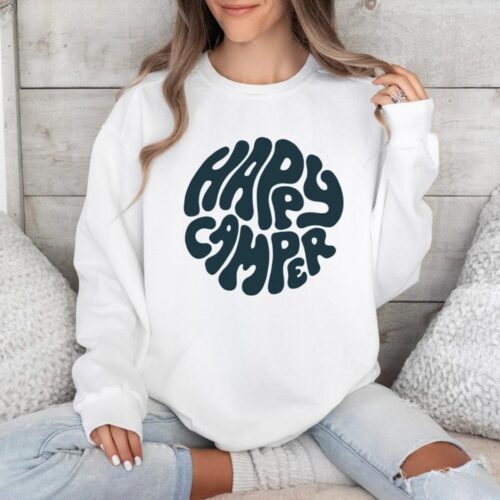 Happy Camper Unisex Sweatshirt, BagMYGift