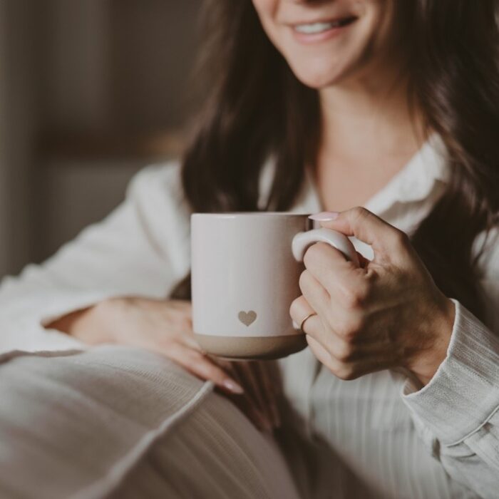 Heart Stoneware Coffee Mug - Image 2