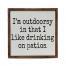 I'm Outdoorsy Funny Décor Sign, BagMYGift