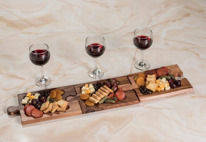 Interlocking Charcuterie Board/Wine Glass Holder - Image 4