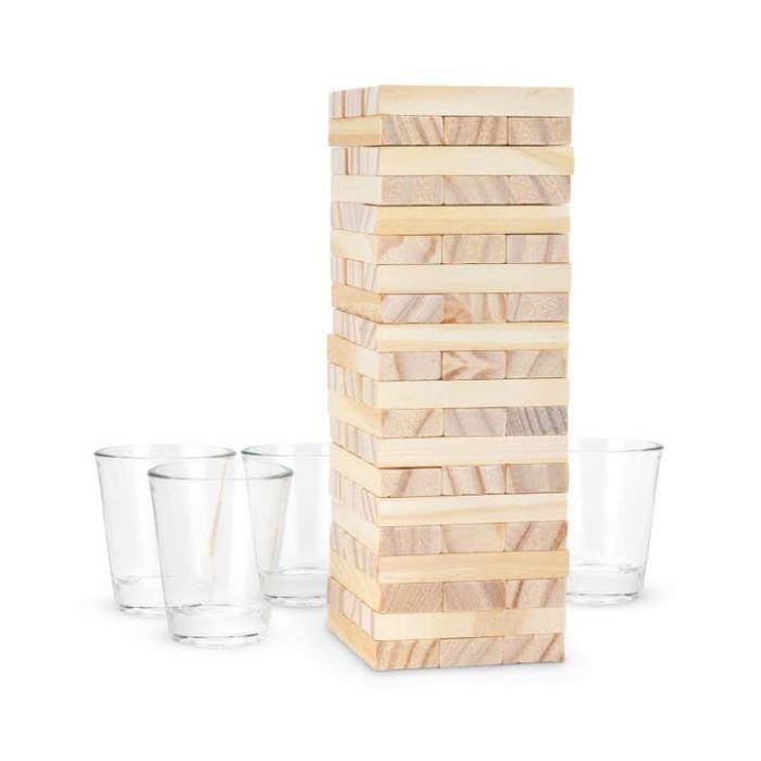 Stack™ Block Stacking Party Drinking Game w/ Shot Glasses - Image 2