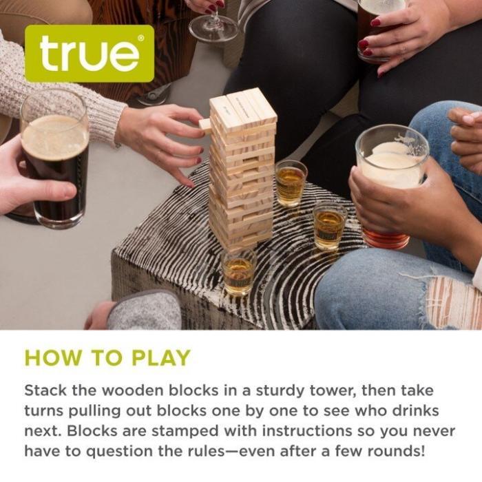 Stack™ Block Stacking Party Drinking Game w/ Shot Glasses - Image 4