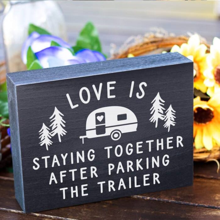 Love is Staying Together Wood Sign - Image 3