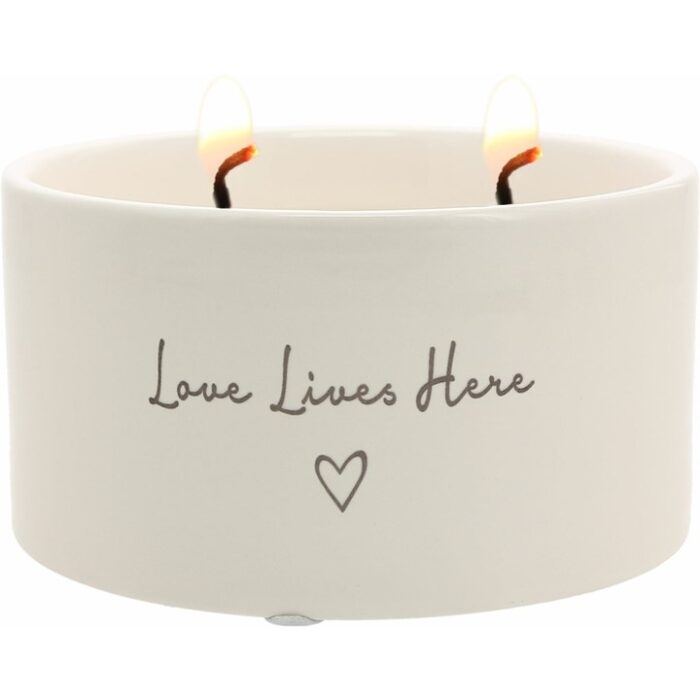 Love Lives Here - Double Wick Candle - Image 4