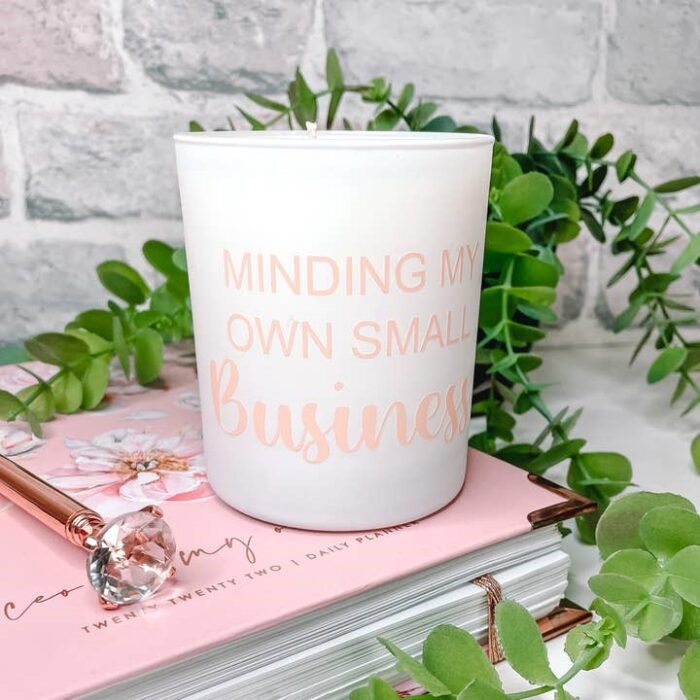 Minding my own small business Candle, BagMYGift