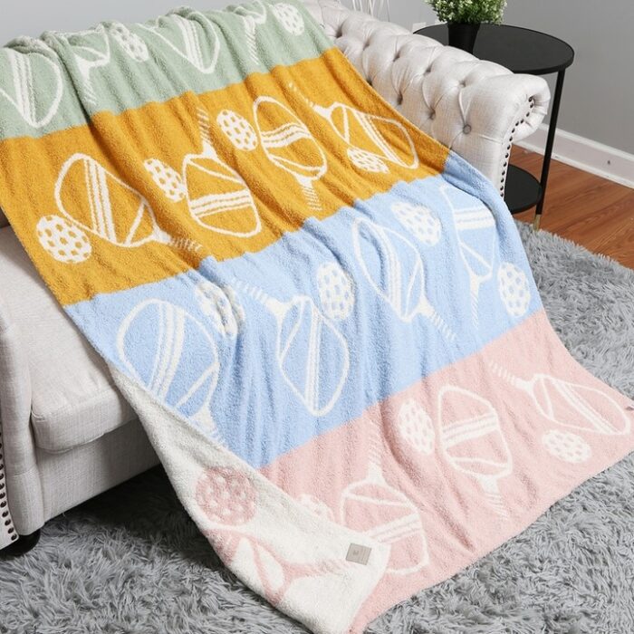 Pickleball Printed Cozy Soft Throw Blanket - Image 2