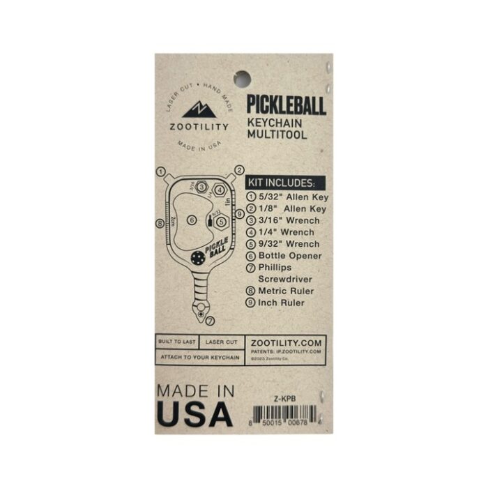 Pickleball 9-in-1 Keychain Multi-Tool - Image 3