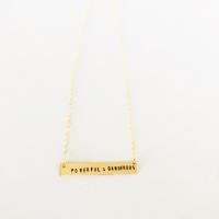 Powerful and Dangerous 14K Gold Filled Bar Necklace - Image 3