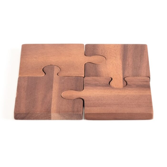 Puzzle Piece Coasters - Set of 4 - Image 3