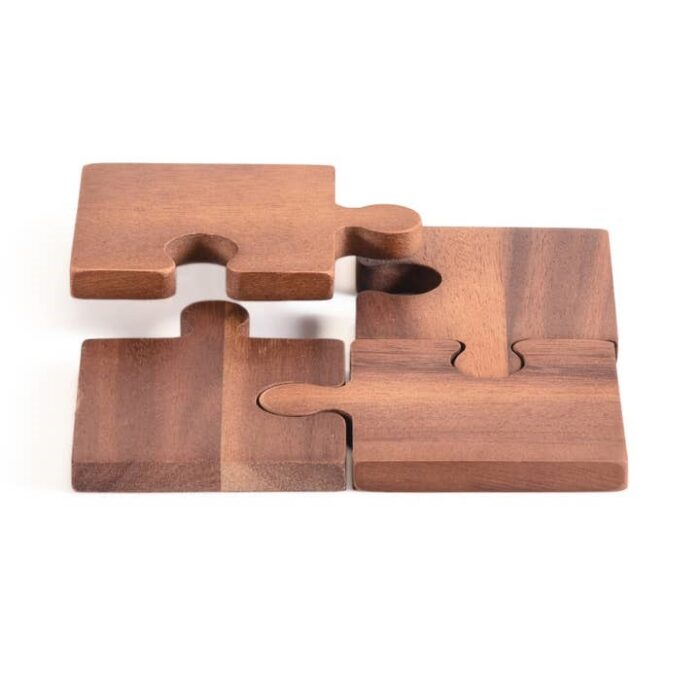 Puzzle Piece Coasters - Set of 4 - Image 2